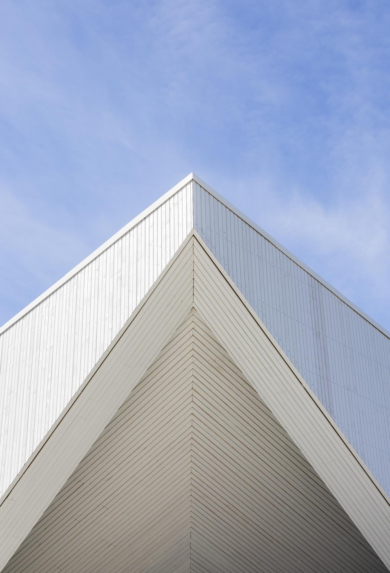 Detaljer om den udvendige facade. Foto