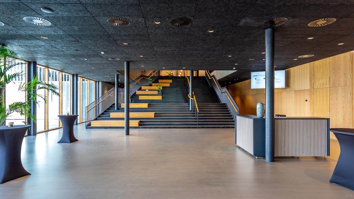 Reception area with stairs. Photo